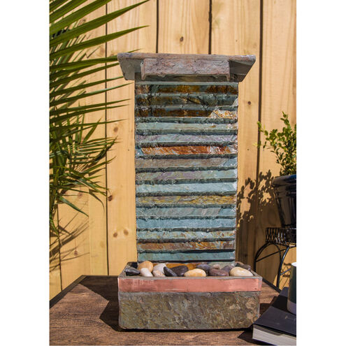 Stave Slate And Copper Table Fountain