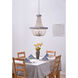 Drape 4 Light 15 inch Grey Wood Chandelier Ceiling Light