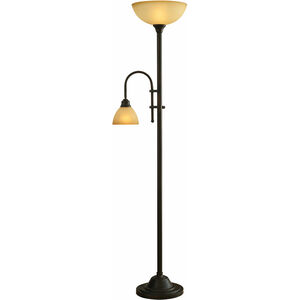 Callahan 13 inch 150.00 watt Bronze Heritage Torchiere Portable Light, Mother and Son