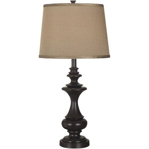 Stratton 16 inch 150.00 watt Oil Rubbed Bronze Table Lamp Portable Light in Taupe