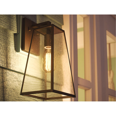 Fiely 1 Light 13 inch Sandy Black Outdoor Wall Lantern, Medium