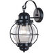 Hatteras 1 Light 14 inch Black Outdoor Wall Lantern, Large