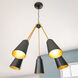 Alvar 5 Light 11 inch Black With Gold Inside Chandelier Ceiling Light