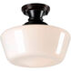 Cambridge 1 Light 15 inch Blackened Oil Rubbed Bronze Semi Flush Mount Ceiling Light
