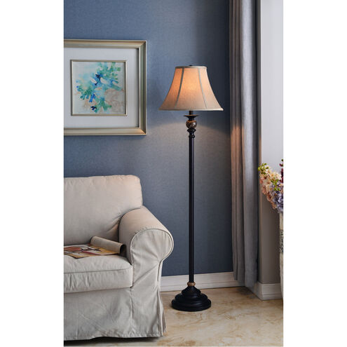 Plymouth 12 inch 150.00 watt Oil Rubbed Bronze With Marble Accents Floor Lamp Portable Light