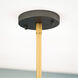 Alvar 1 Light 10 inch Matte Black With Antique Brass Inside Mini Pendant Ceiling Light