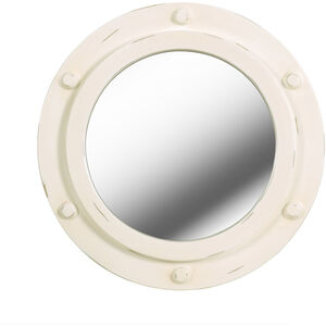 Portside 24 inch Distressed White Wall Mirror