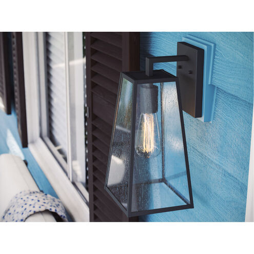 Fiely 1 Light 13 inch Sandy Black Outdoor Wall Lantern, Medium