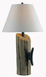 Cole 17 inch 150.00 watt Wood Grain Table Lamp Portable Light