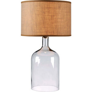 Capri 18 inch 150.00 watt Clear Glass Table Lamp Portable Light