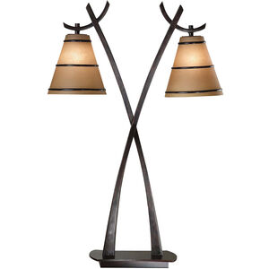Wright 19 inch 100.00 watt Oil Rubbed Bronze Table Lamp Portable Light 