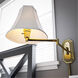 Nathaniel 25 inch 150.00 watt Polished Brass Swing Arm Wall Lamp Wall Light