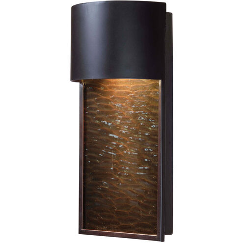Lightfall 1 Light 9 inch Oil Rubbed Bronze With Amber Water Glass Outdoor Wall Lantern