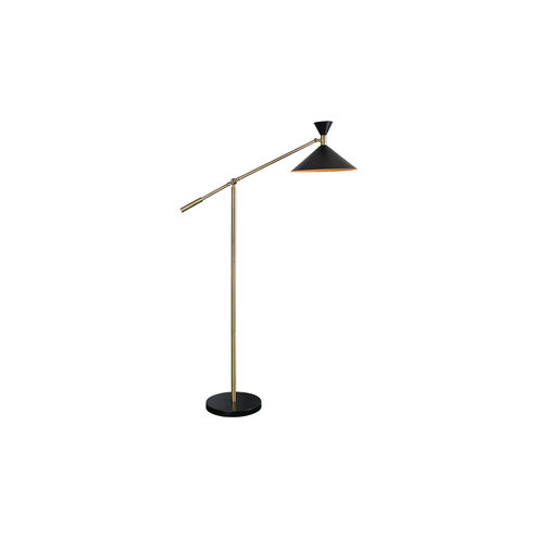 Arne 53 inch 100 watt Black Floor Lamp Portable Light