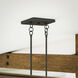 Dale 3 Light 38 inch Black Island Light Ceiling Light