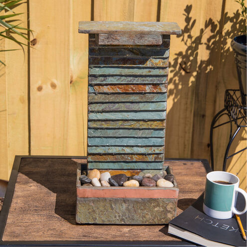 Stave Slate And Copper Table Fountain