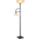 Arch 9 inch 150.00 watt Oil Rubbed Bronze Torchiere Portable Light, Mother and Son