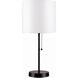 Table Tom 10 inch 60.00 watt Black Table Lamp Portable Light in White