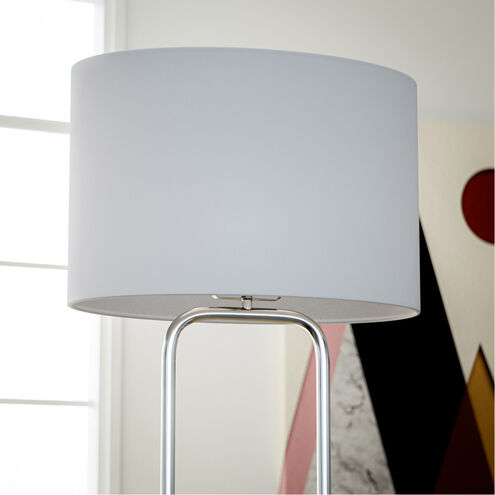 Duet 17 inch 100.00 watt Brushed Steel Floor Lamp Portable Light