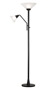 Rush 19 inch 150.00 watt Oil Rubbed Bronze Torchiere Portable Light, Mother and Son