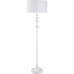 Claiborne 16 inch 150.00 watt Gloss White Floor Lamp Portable Light