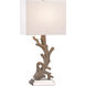 Drift 15 inch 100.00 watt Driftwood And Brushed Steel Table Lamp Portable Light 
