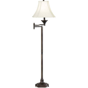 Wentworth 17 inch 150.00 watt Burnished Bronze Swing Arm Floor Lamp Portable Light