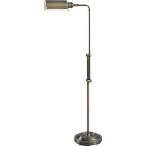 Denton 5 inch 60.00 watt Antique Brass Floor Lamp Portable Light