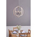 Sophia 5 Light 17 inch Weathered White And Black Chandelier Ceiling Light