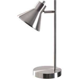Ash 10 inch 60.00 watt Brushed Steel Desk Lamp Portable Light