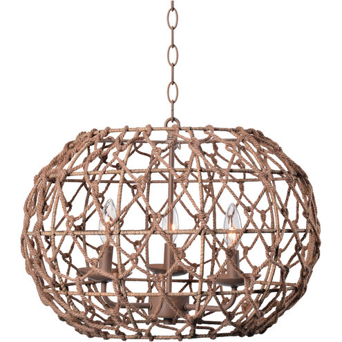 Torus 3 Light 22 inch Tan Pendant Ceiling Light