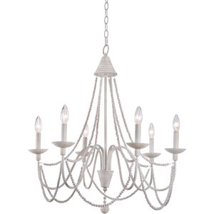 Escapade 6 Light 17 inch Weathered White Chandelier Ceiling Light in Weathered Wood