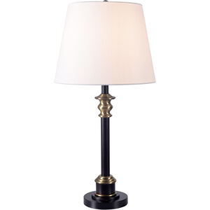 Jenkins 29 inch 100.00 watt Oil Rubbed Bronze And Antique Brass Table Lamp Portable Light