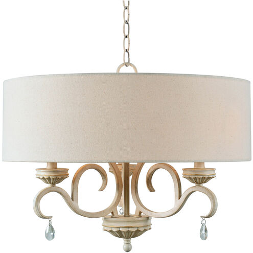 Marcella 3 Light 25 inch Weathered White Chandelier Ceiling Light