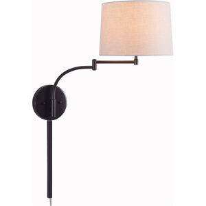 Seven 16 inch 100.00 watt Oil Rubbed Bronze Swing Arm Wall Lamp Wall Light