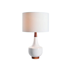 Tessa 16 inch 150.00 watt White Glossy Ceramic Table Lamp Portable Light