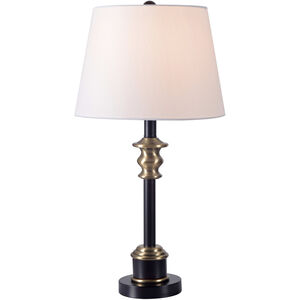 Jenkins 13 inch 60.00 watt Oil Rubbed Bronze And Antique Brass Table Lamp Portable Light
