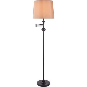 Barnes 16 inch 40.00 watt Oil Rubbed Bronze Swing Arm Floor Lamp Portable Light
