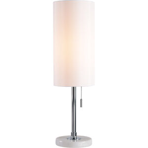 Grant 8 inch 40.00 watt Chrome Table Lamp Portable Light
