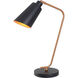 Alvar 12 inch 40.00 watt Matte Black With Antique Brass Accents Desk Lamp Portable Light