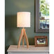 Haley 11 inch 150.00 watt Natural Wood Grain Table Lamp Portable Light