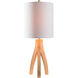 Haley 11 inch 150.00 watt Natural Wood Grain Table Lamp Portable Light