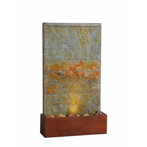 Stream Natural Slate and Natural Copper Floor Fountain