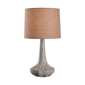 Calypso 20 inch Weathered Wood Table Lamp Portable Light
