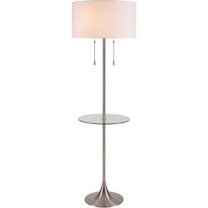 Stowe 20 inch 150.00 watt Brushed Steel Floor Lamp Portable Light